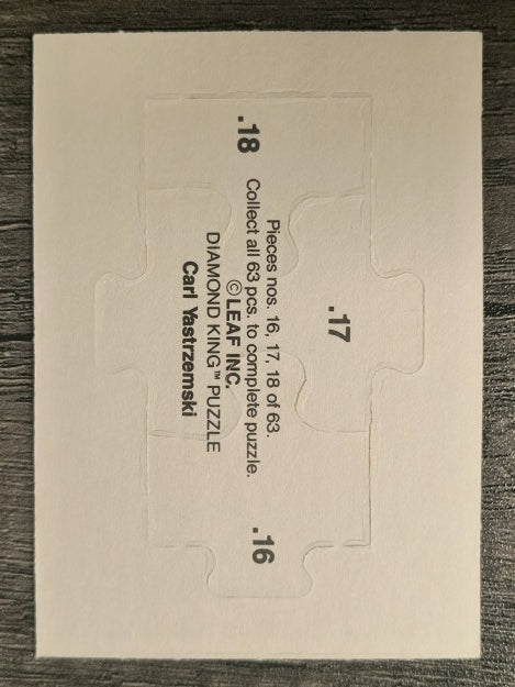 1990 Donruss Carl Yastrzemski Puzzle #16 Yastrzemski Puzzle 16-18