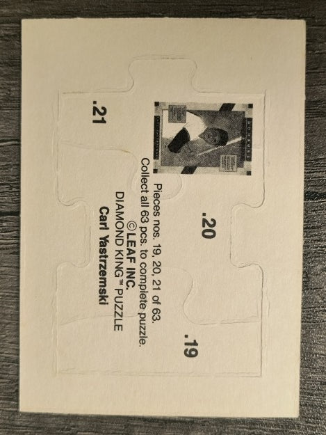 1990 Donruss Carl Yastrzemski Puzzle #19 Yastrzemski Puzzle 19-21