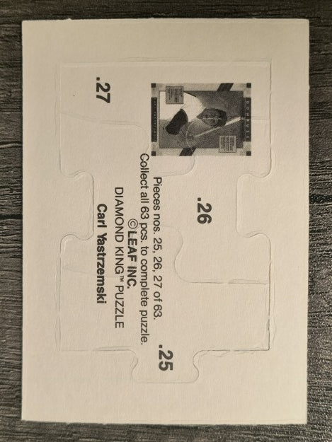 1990 Donruss Carl Yastrzemski Puzzle #25 Yastrzemski Puzzle 25-27