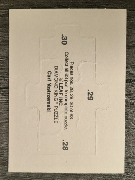 1990 Donruss Carl Yastrzemski Puzzle #28 Yastrzemski Puzzle 28-30