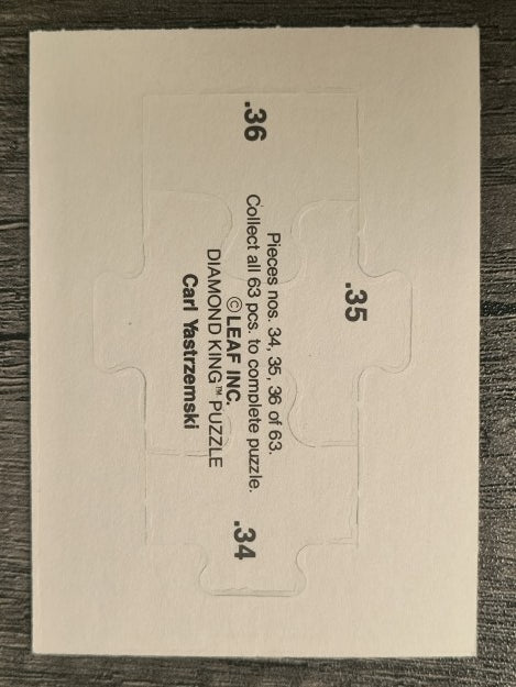 1990 Donruss Carl Yastrzemski Puzzle #34 Yastrzemski Puzzle 34-36