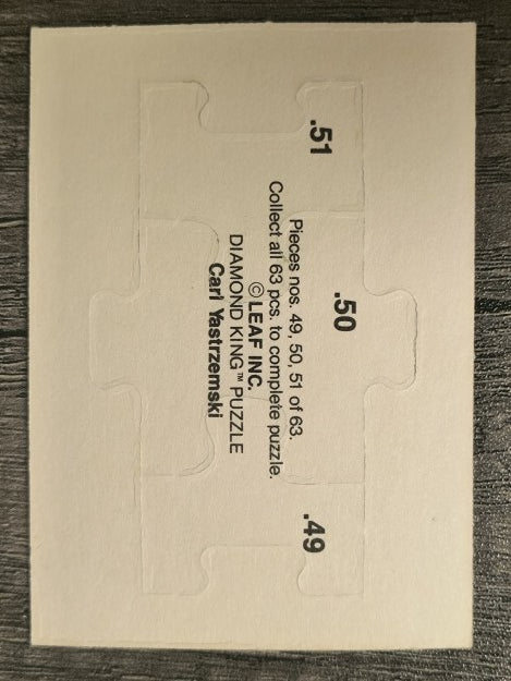 1990 Donruss Carl Yastrzemski Puzzle #49 Yastrzemski Puzzle 49-51