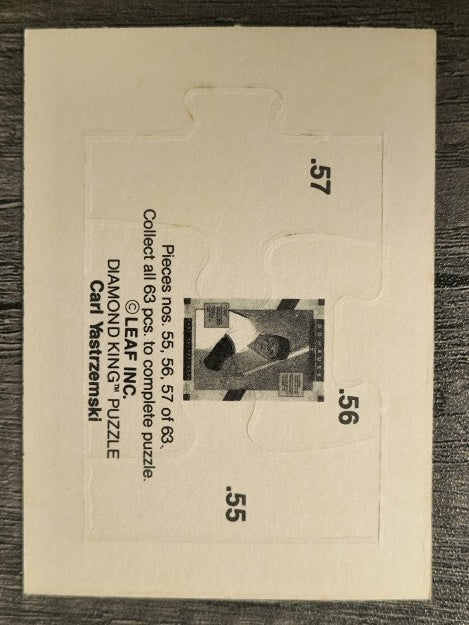 1990 Donruss Carl Yastrzemski Puzzle #55 Yastrzemski Puzzle 55-57
