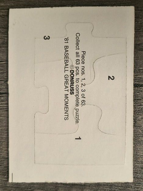 1982 Donruss Babe Ruth Puzzle #1 Ruth Puzzle 1-3