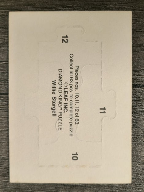 1991 Donruss Willie Stargell Puzzle #10 Stargell Puzzle 10-12