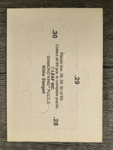 1991 Donruss Willie Stargell Puzzle #28 Stargell Puzzle 28-30