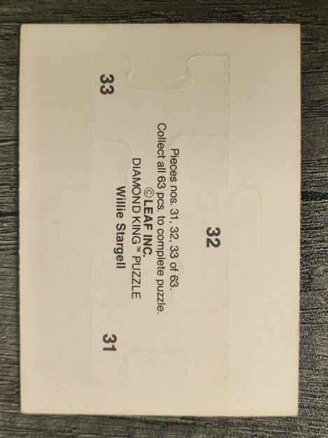 1991 Donruss Willie Stargell Puzzle #31 Stargell Puzzle 31-33