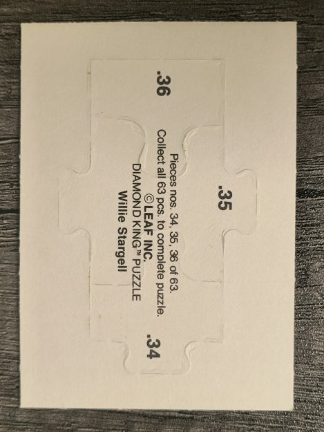 1991 Donruss Willie Stargell Puzzle #34 Stargell Puzzle 34-36