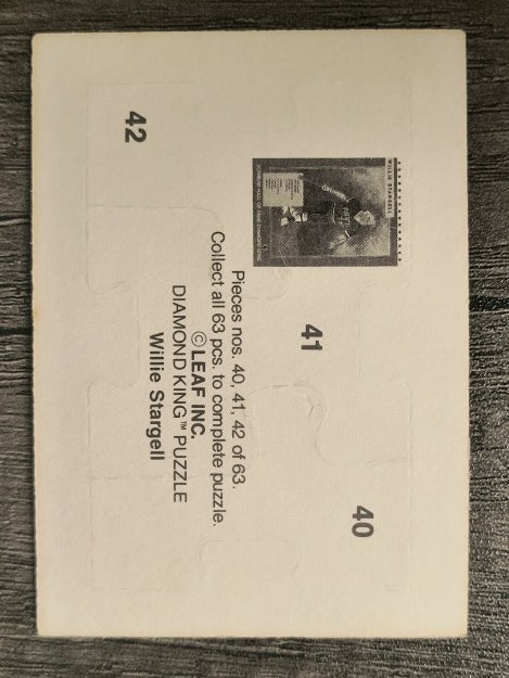 1991 Donruss Willie Stargell Puzzle #40 Stargell Puzzle 40-42