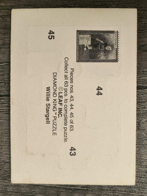 1991 Donruss Willie Stargell Puzzle #43 Stargell Puzzle 43-45