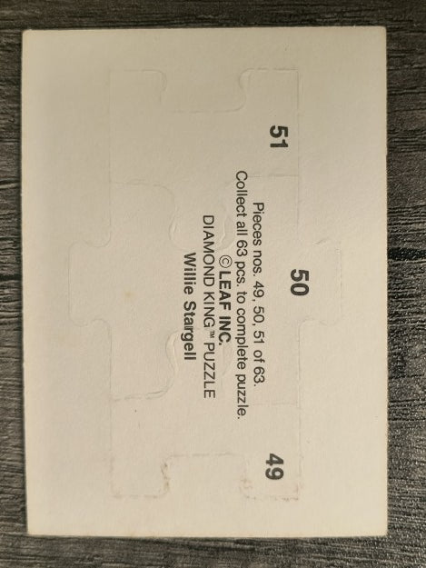 1991 Donruss Willie Stargell Puzzle #49 Stargell Puzzle 49-51