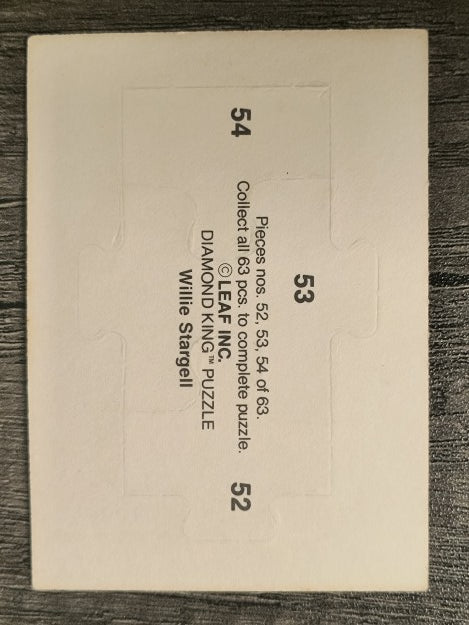 1991 Donruss Willie Stargell Puzzle #52 Stargell Puzzle 52-54