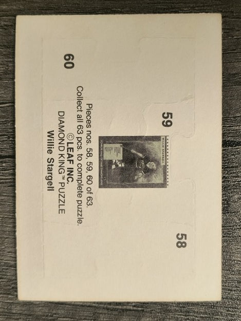 1991 Donruss Willie Stargell Puzzle #58 Stargell Puzzle 58-60
