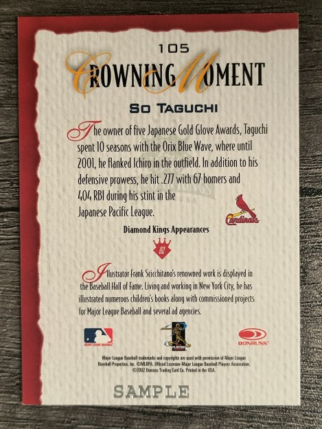 2002 Diamond Kings Samples #105 So Taguchi