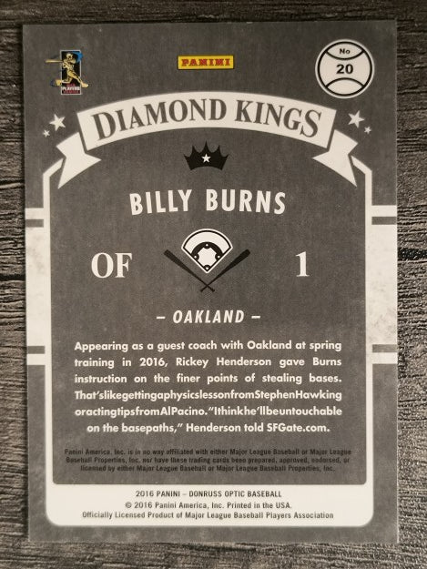 2016 Donruss Optic #20 Billy Burns DK