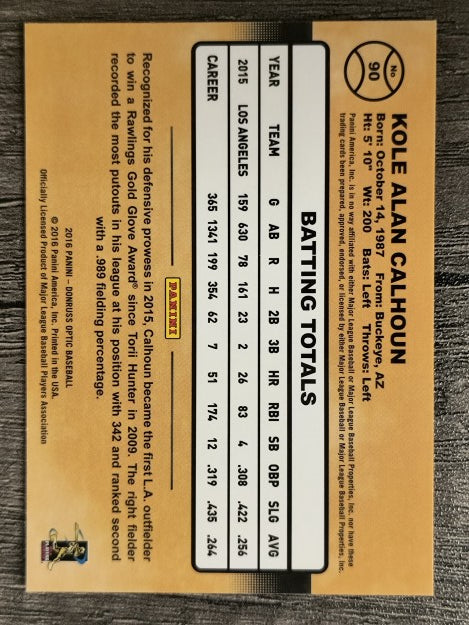 2016 Donruss Optic #90 Kole Calhoun