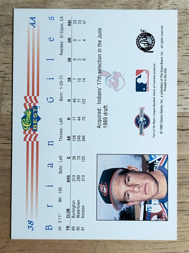 1992 Classic/Best #38 Brian Giles