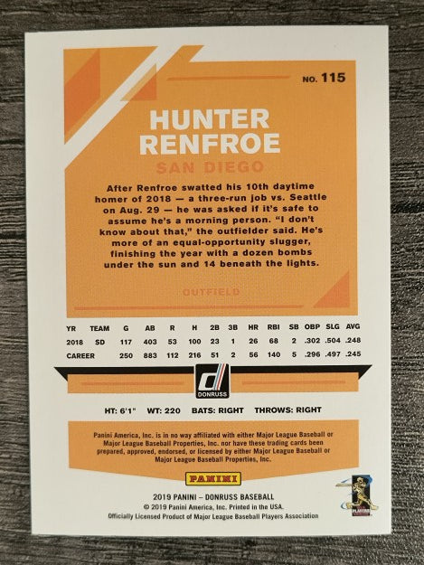 2019 Donruss #115 Hunter Renfroe