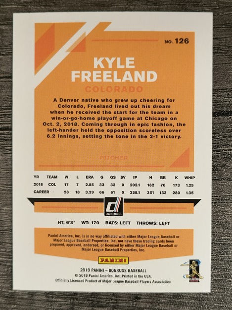 2019 Donruss #126 Kyle Freeland