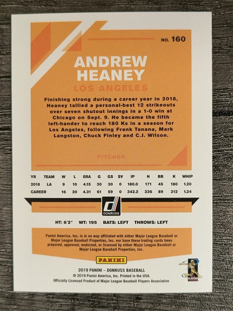 2019 Donruss #160 Andrew Heaney