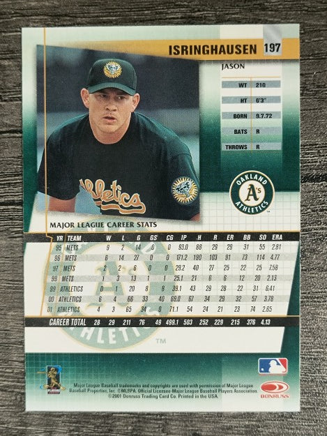 2002 Donruss Fan Club #197 Jason Isringhausen