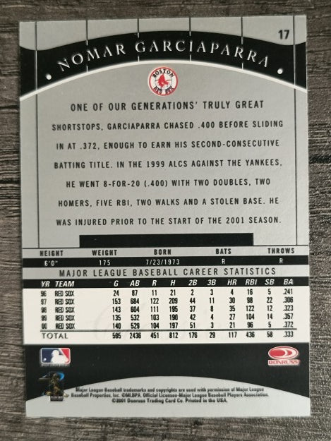 2001 Donruss Classics #17 Nomar Garciaparra