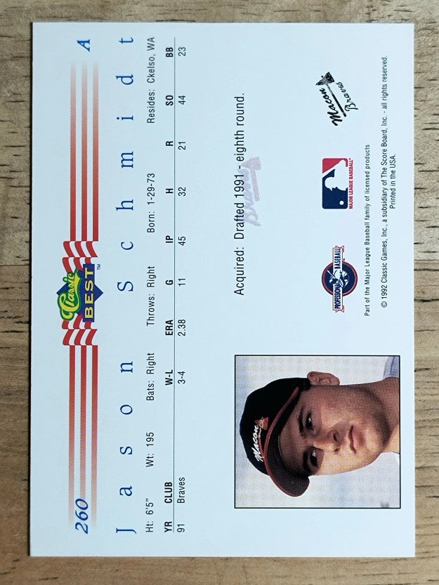 1992 Classic/Best #260 Jason Schmidt