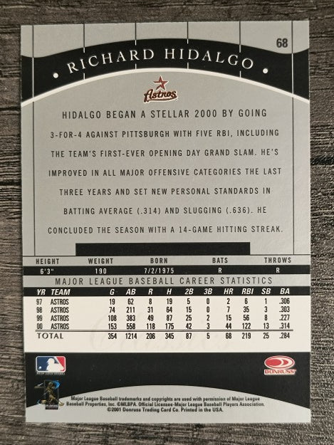 2001 Donruss Classics #68 Richard Hidalgo