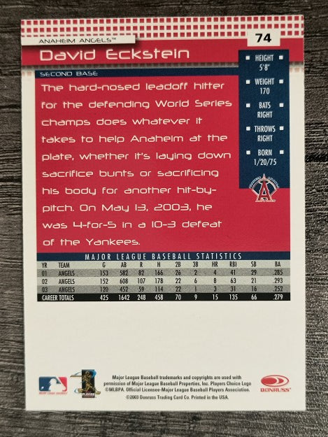 2004 Donruss #74 David Eckstein