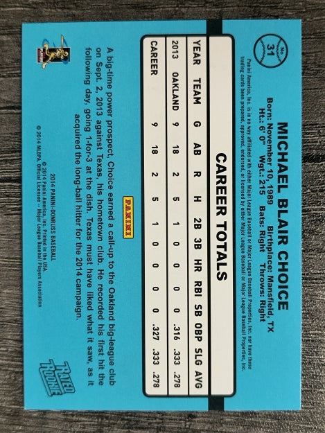 2014 Donruss #31 Michael Choice RC