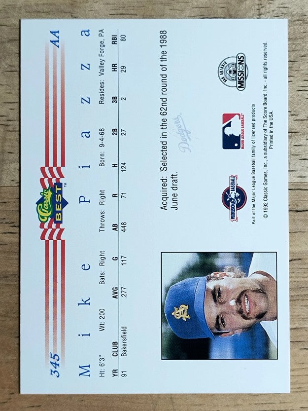 1992 Classic/Best #345 Mike Piazza