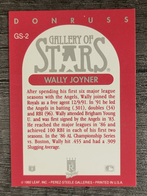 1992 Triple Play Gallery #GS2 Wally Joyner