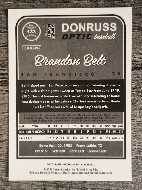 2017 Donruss Optic #133 Brandon Belt