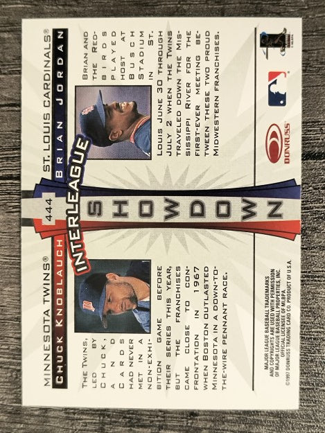 1997 Donruss #444 C.Knoblauch/B.Jordan IS