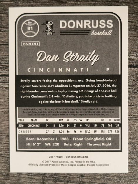 2017 Donruss #81 Dan Straily