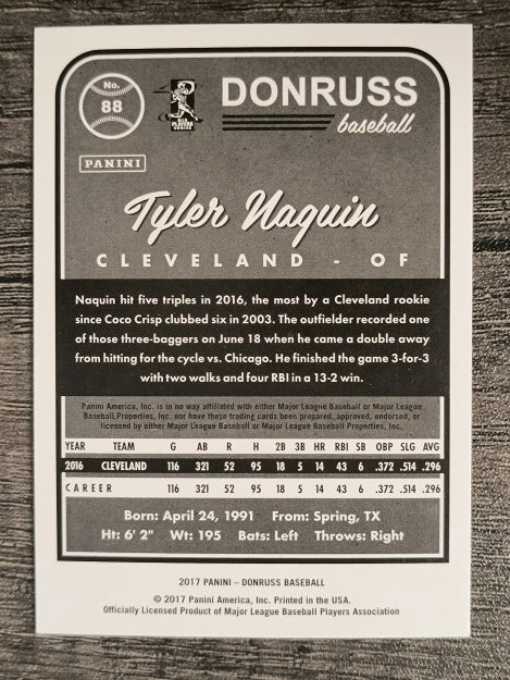 2017 Donruss #88 Tyler Naquin