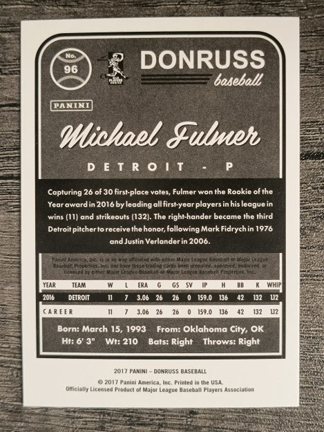 2017 Donruss #96A Michael Fulmer