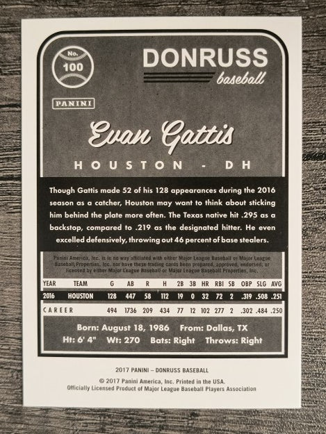 2017 Donruss #100 Evan Gattis