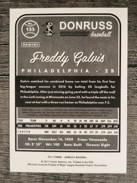 2017 Donruss #133 Freddy Galvis