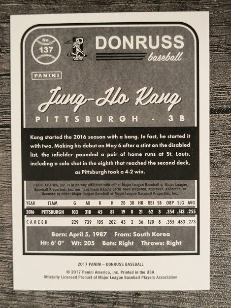 2017 Donruss #137 Jung-Ho Kang