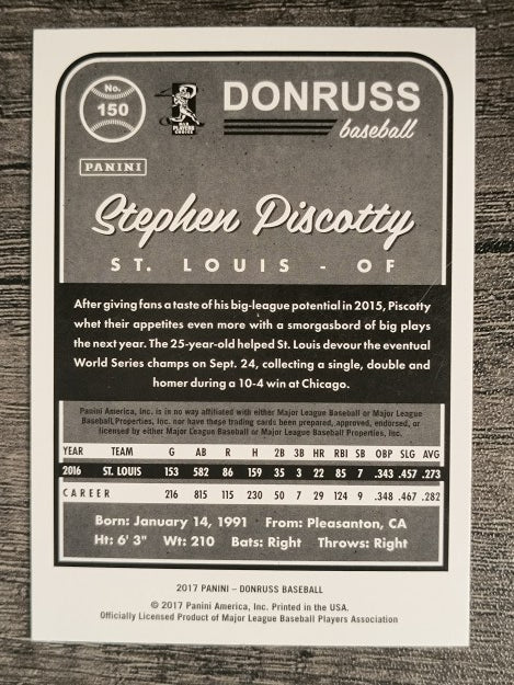 2017 Donruss #150 Stephen Piscotty