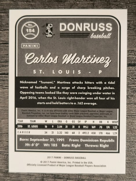 2017 Donruss #154 Carlos Martinez