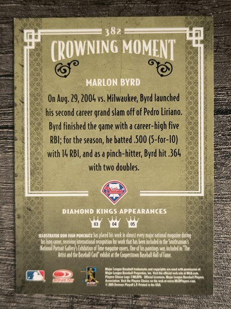 2005 Diamond Kings #382 Marlon Byrd