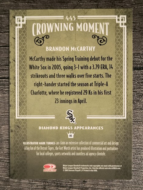 2005 Diamond Kings #445 Brandon McCarthy RC