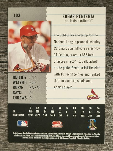 2005 Leaf Century #103 Edgar Renteria