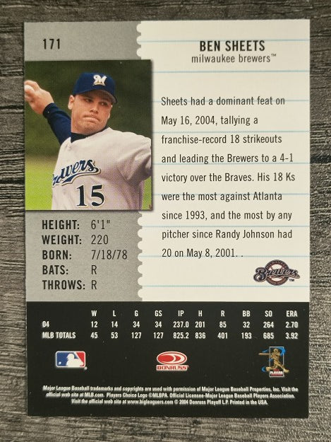 2005 Leaf Century #171 Ben Sheets