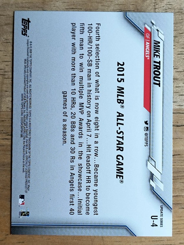 2020 Topps Update #U4 Mike Trout AS