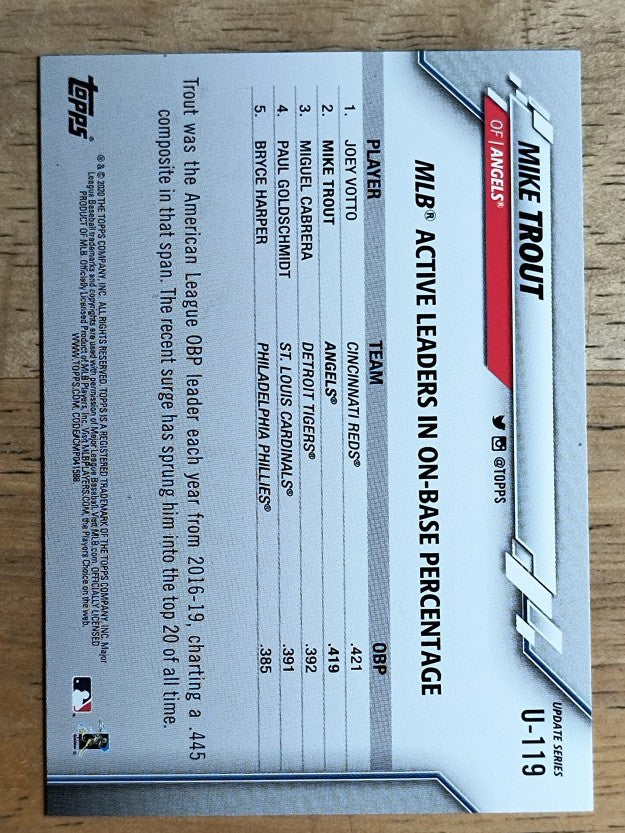 2020 Topps Update #U119 Mike Trout