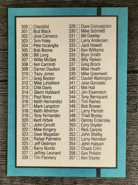 1988 Donruss #300A Checklist 248-357