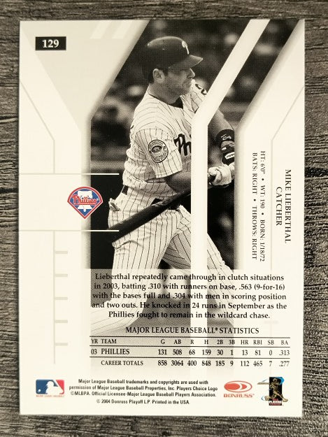2004 Donruss Elite Extra Edition #129 Mike Lieberthal